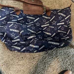 Cowboys Themed Blue Tote Bag